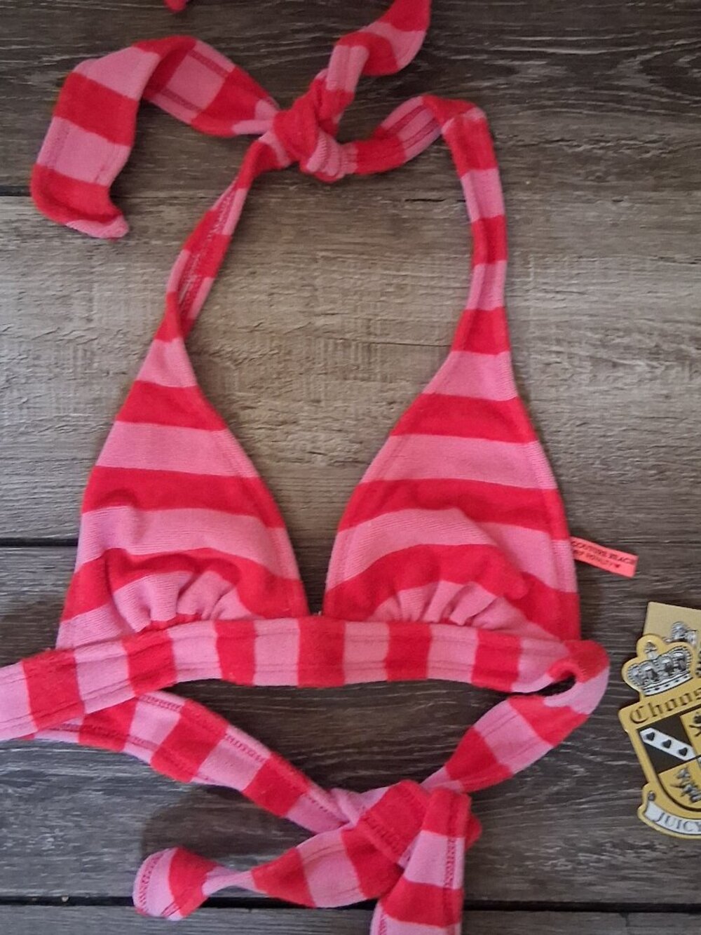 New Y2K Juicy Couture Terry Bikini Top XS Petite  NWT
